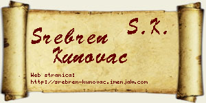 Srebren Kunovac vizit kartica